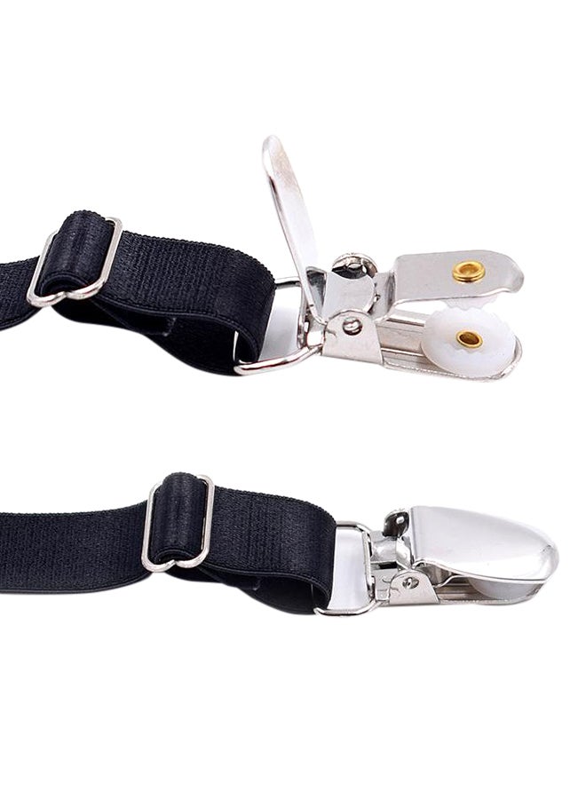 Generic 1 Pair Men's Shirt Holder Straps Black  - Image 4