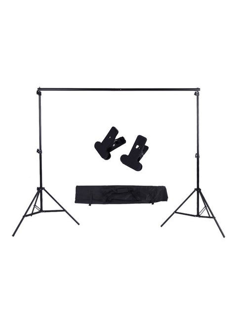 Adjustable Background Support Stand Photo Backdrop Crossbar Kit Black