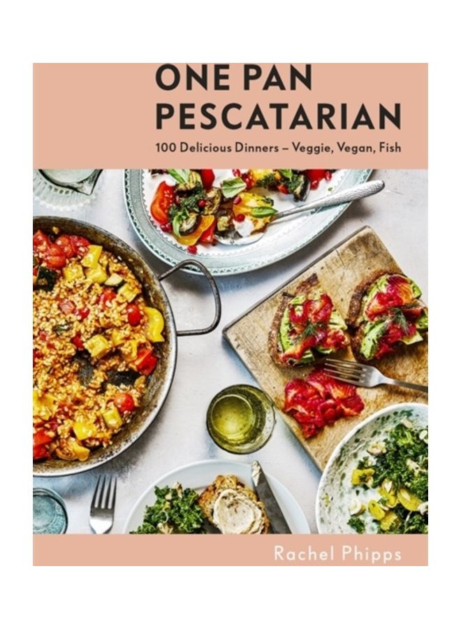 وجبات لذيذة من الخضار والنباتات والأسماك في مقلاة واحدة