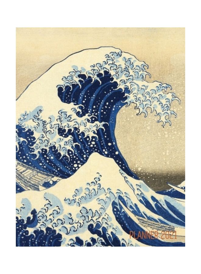 The Great Wave Planner 2021 Paperback English by Shy Panda Notebooks 