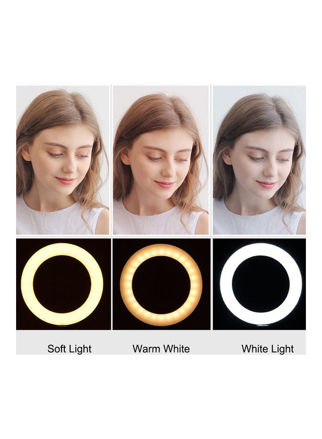 USB Powered Selfie Video LED Ring Light Black - Image 4