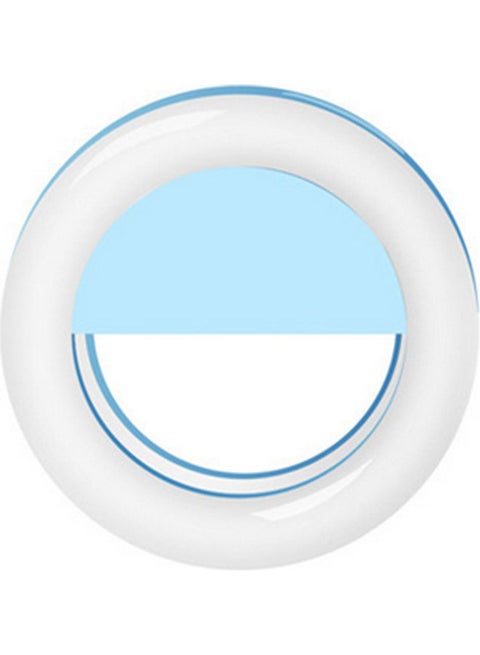 حلقة إضاءة فلاش LED لكاميرا الهاتف المحمول لالتقاط صور السيلفي أزرق