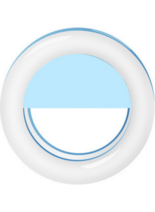 حلقة إضاءة فلاش LED لكاميرا الهاتف المحمول لالتقاط صور السيلفي أزرق