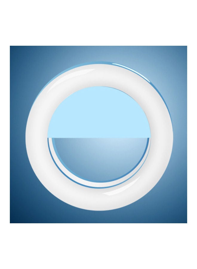 حلقة إضاءة فلاش LED لكاميرا الهاتف المحمول لالتقاط صور السيلفي أزرق