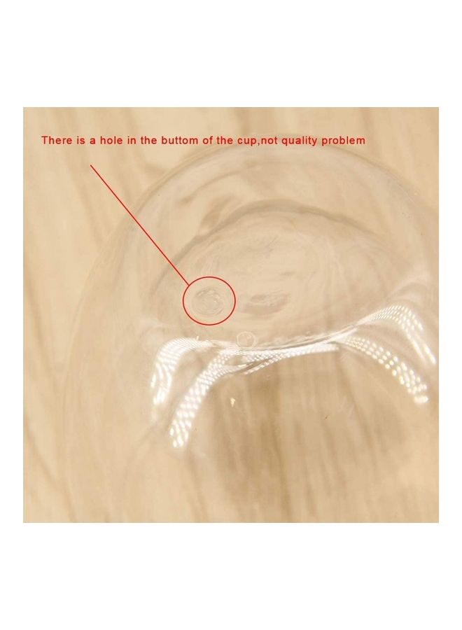 شو وو مجموعة أكواب زجاجية بتصميم طبقة مزدوجة من قطعتين شفاف 250ملليلتر - Image 4