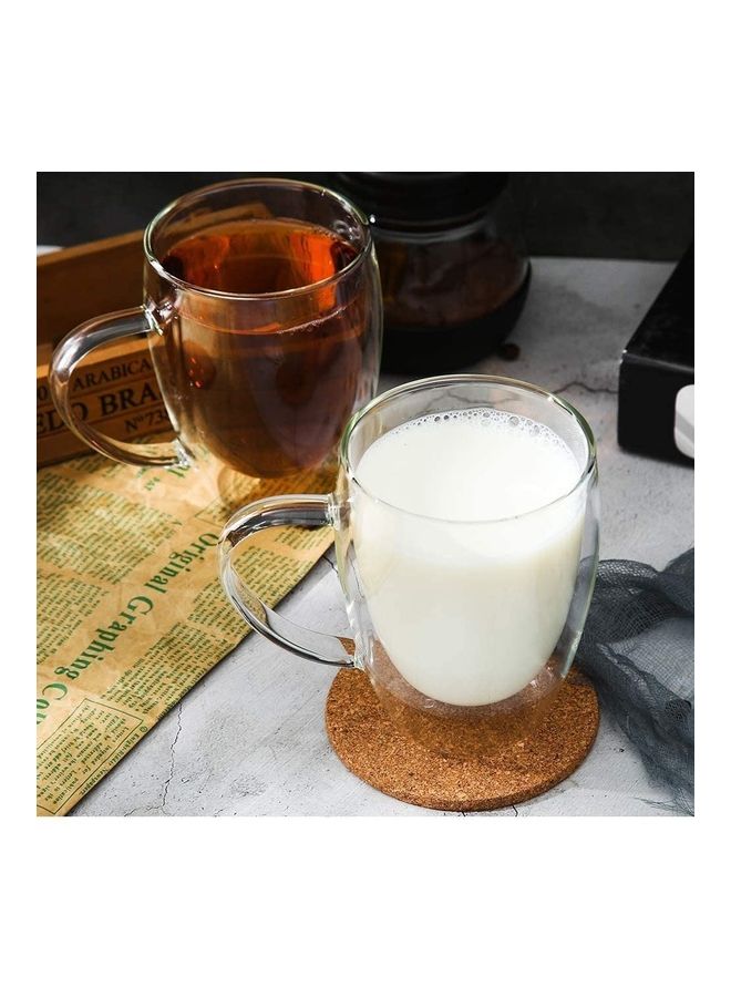 XiuWoo 6-Piece Premium Double Wall Insulated Glass Mugs Clear - Image 5