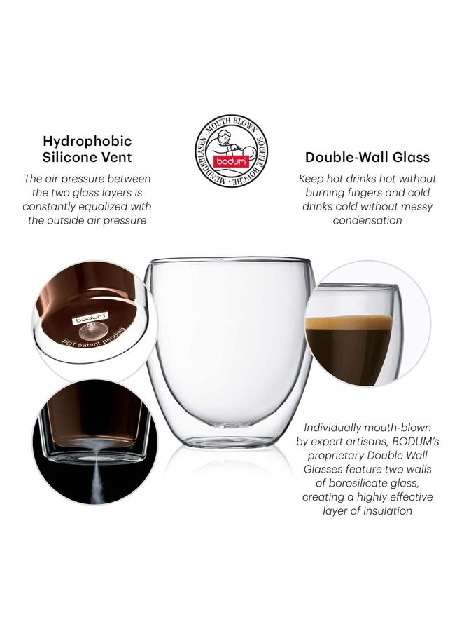 XiuWoo 6-Piece Double Walled Thermo Glass Tumbler Set Clear - Image 2