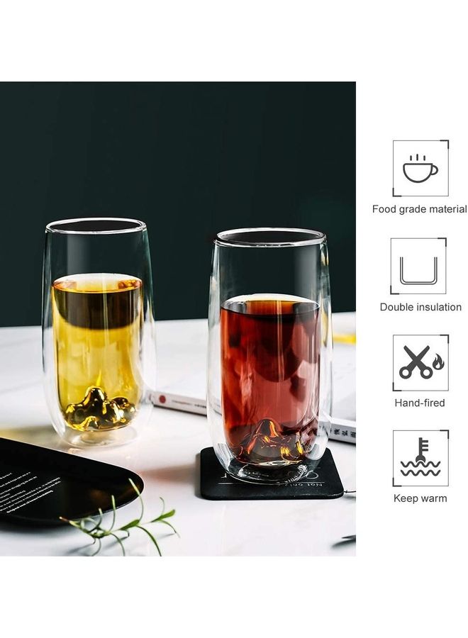 XiuWoo 2-Piece Double Walled Glass Set Clear - Image 2