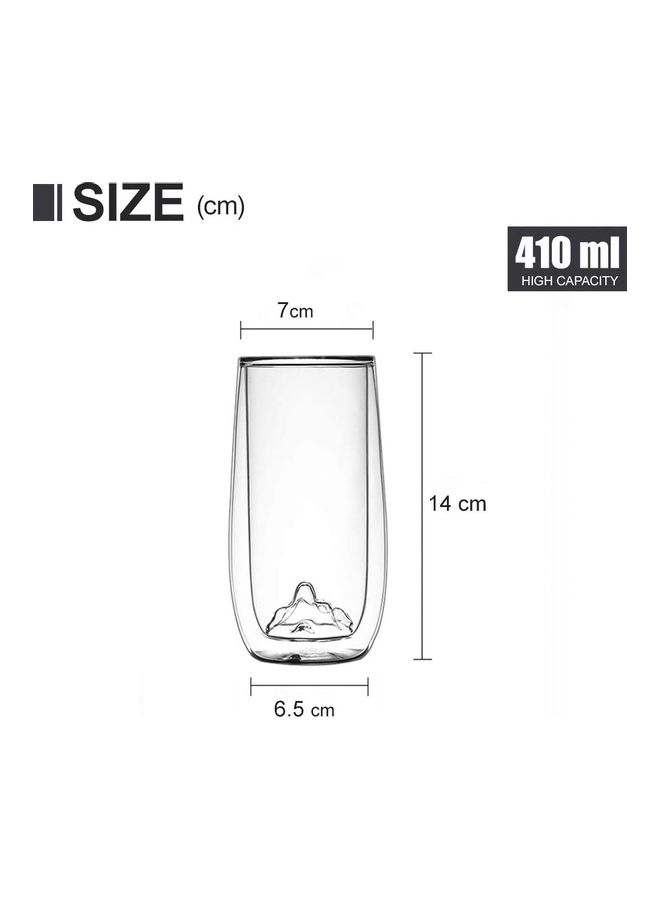 XiuWoo 2-Piece Double Walled Glass Set Clear - Image 3
