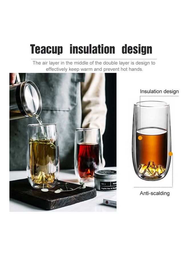 XiuWoo 2-Piece Double Walled Glass Set Clear - Image 4