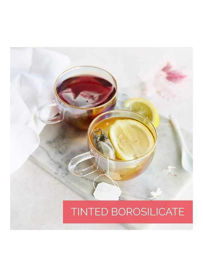 XiuWoo - 2-Piece Rainbow Tinted Tea Cup Set Clear - Image 1