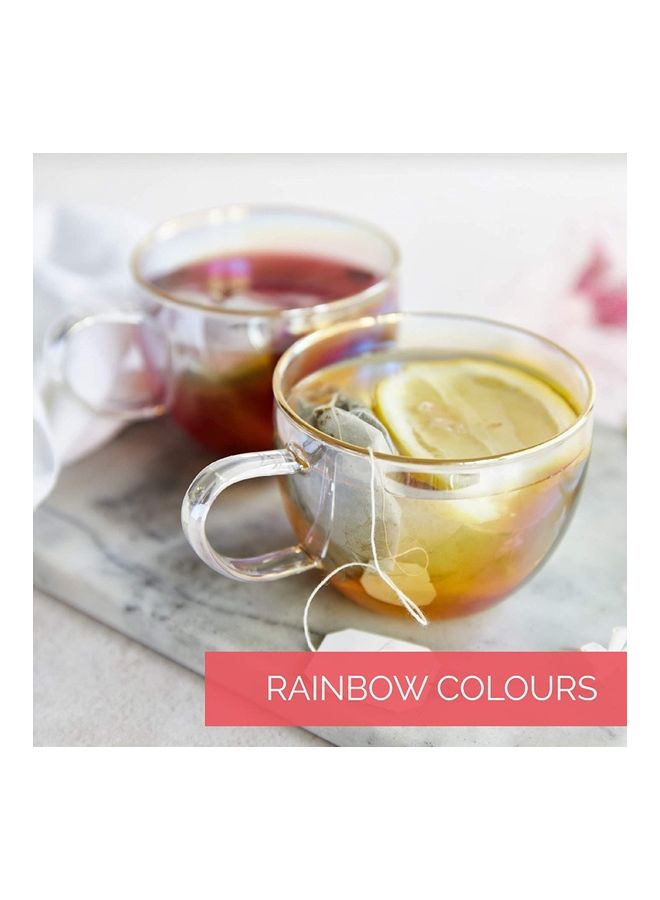XiuWoo - 2-Piece Rainbow Tinted Tea Cup Set Clear - Image 1