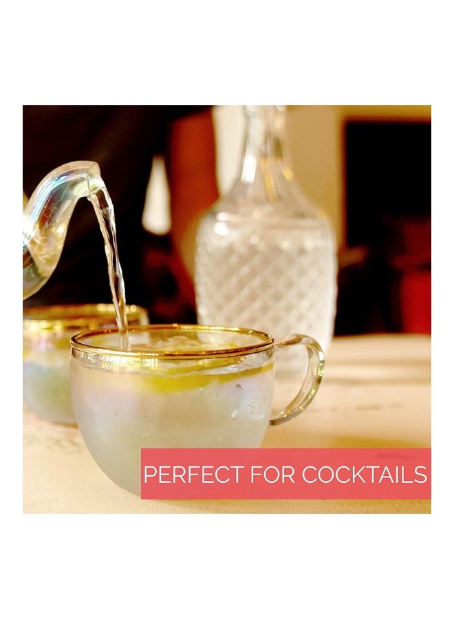 XiuWoo - 2-Piece Rainbow Tinted Tea Cup Set Clear - Image 1