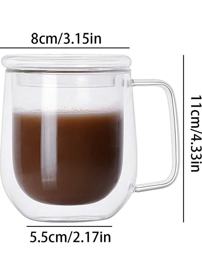 XiuWoo - 2-Piece Double Walled Coffee Mugs Clear - Image 1