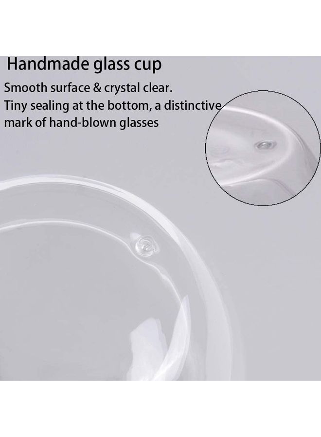 XiuWoo - 2-Piece Double Walled Coffee Mugs Clear - Image 1