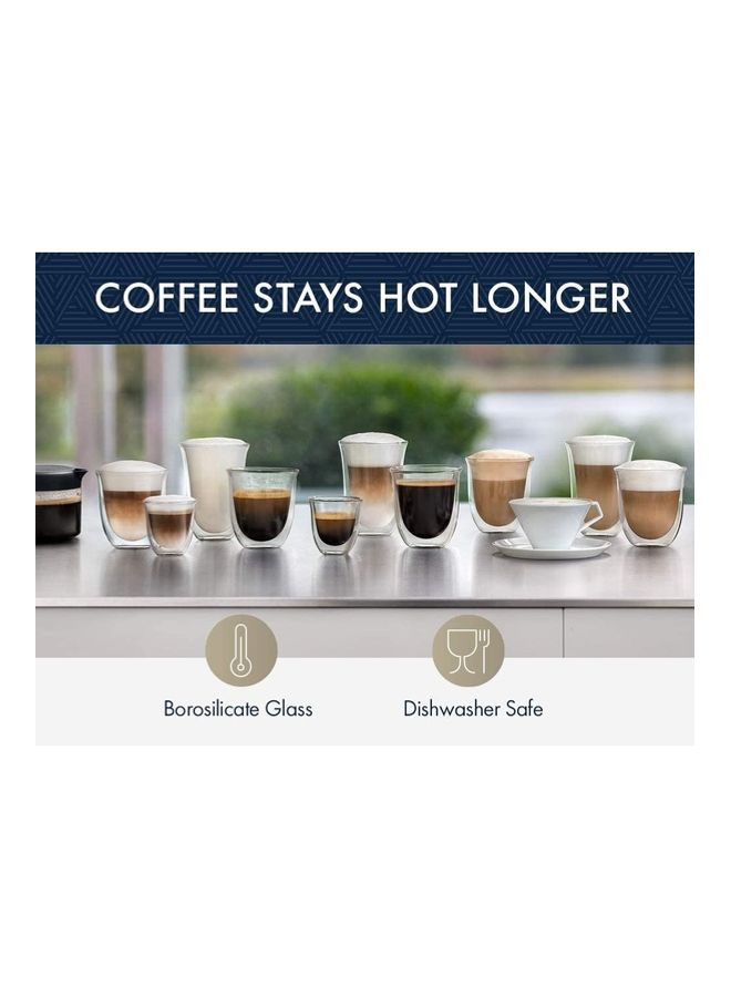 XiuWoo - Set Of 2 Double Wall Coffee Mugs Clear - Image 1