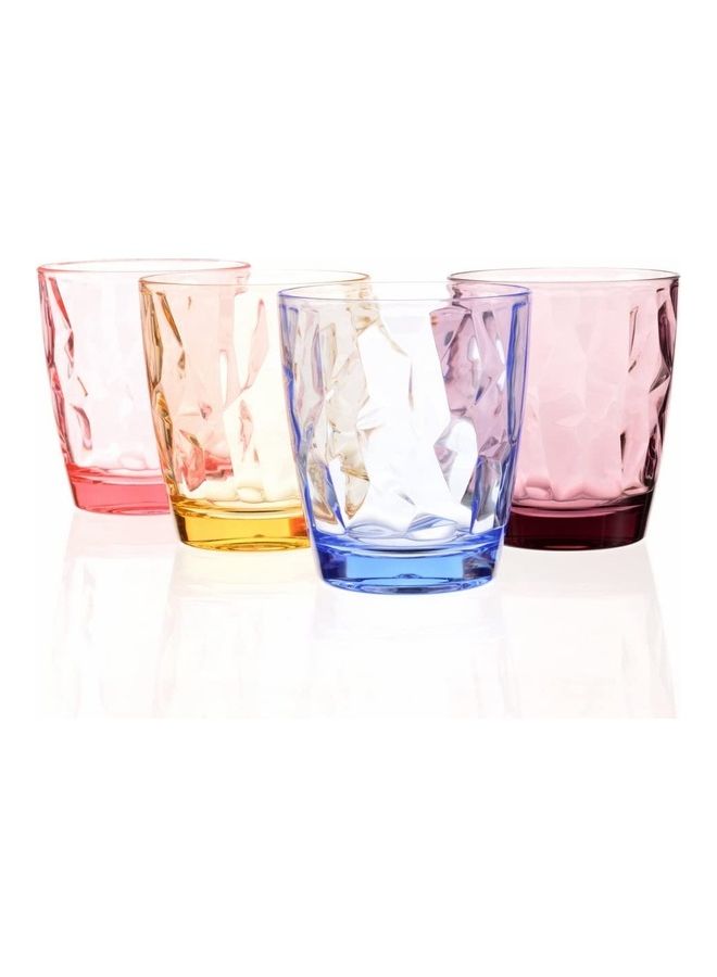 XiuWoo Set Of 4 Acrylic Drinking Glassware Multicolour 