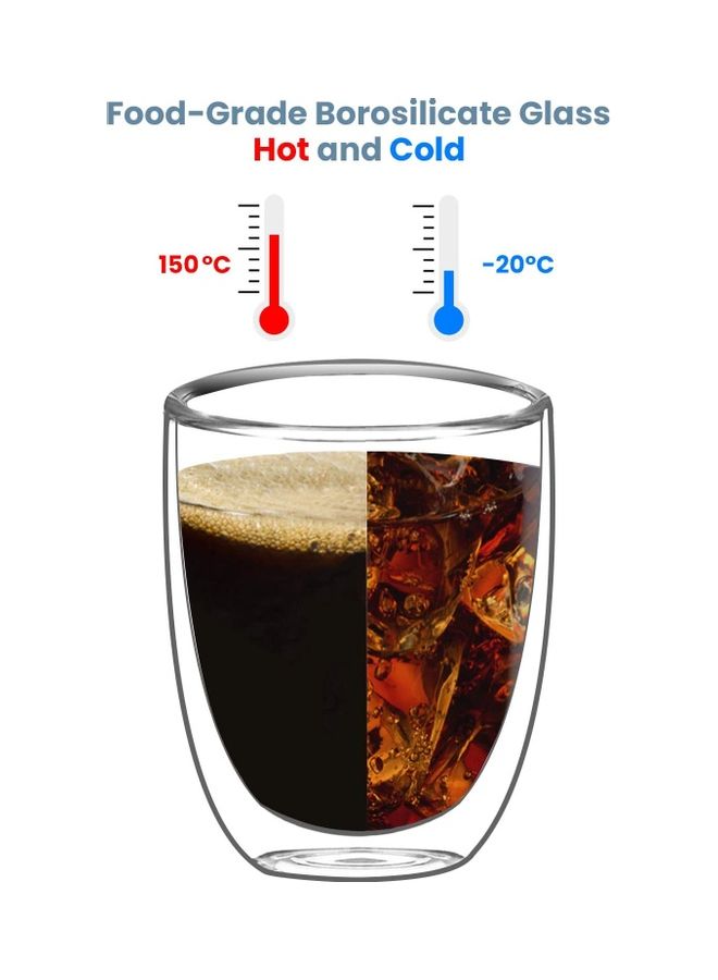 XiuWoo 2-Piece Double Walled Mugs Clear - Image 3