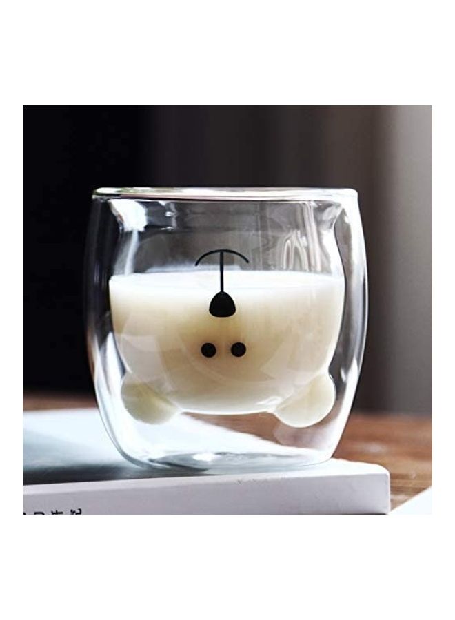 XiuWoo Cute Bear Shape Double Wall Insulated Glass Cup Clear  - Image 3