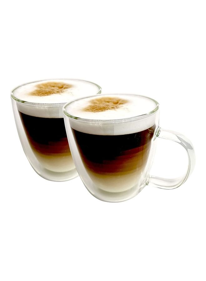 XiuWoo - 2-Piece Double Walled Coffee Mugs Clear - Image 1