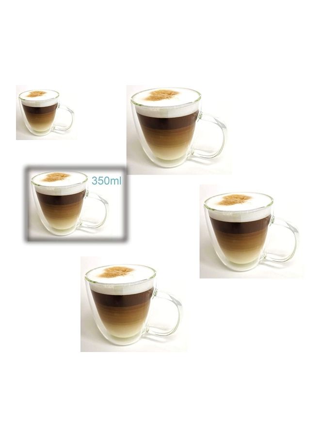 XiuWoo - 2-Piece Double Walled Coffee Mugs Clear - Image 1