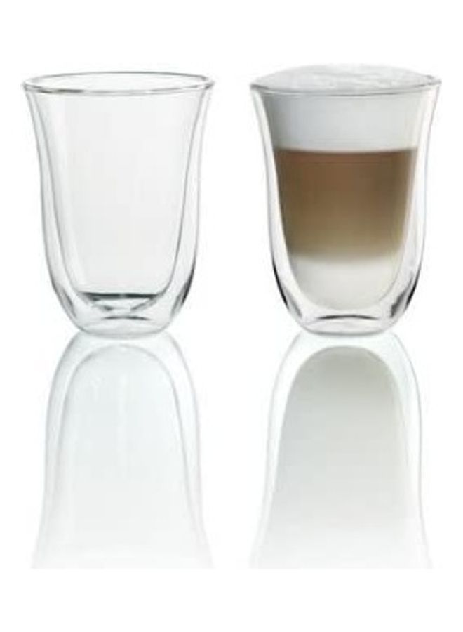 شو وو مجموعة مجات قهوة بجدار مزدوج من قطعتين شفاف 60مم - Image 1