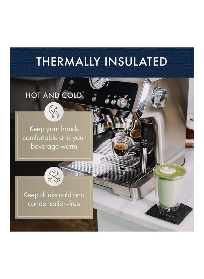 شو وو مجموعة مجات قهوة بجدار مزدوج من قطعتين شفاف 60مم - Image 4