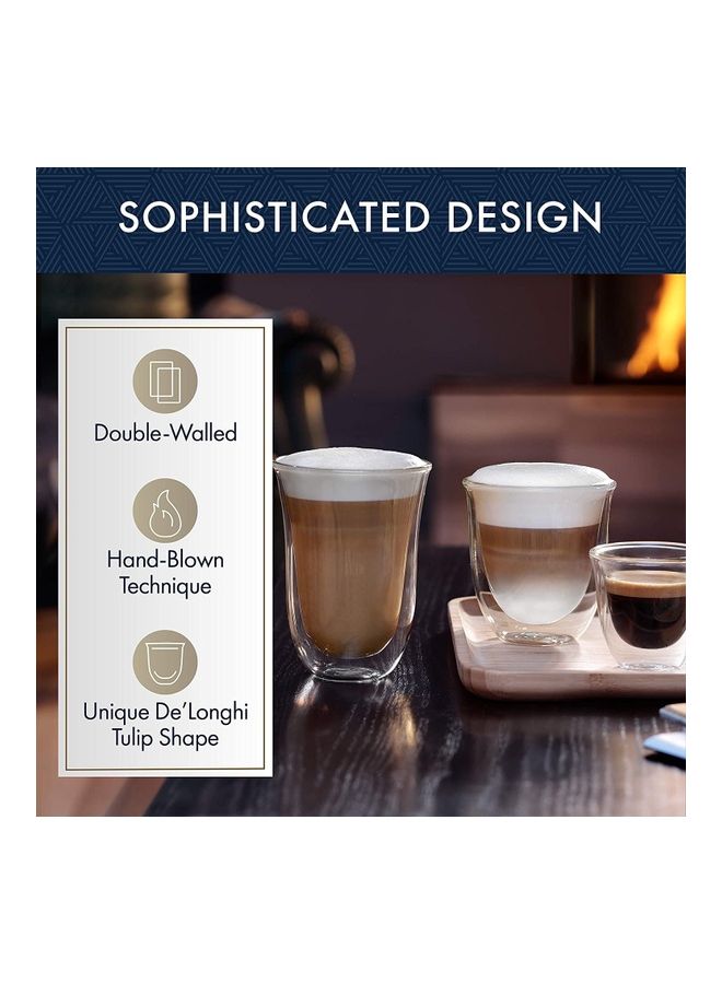 شو وو مجموعة مجات قهوة بجدار مزدوج من قطعتين شفاف 60مم - Image 5