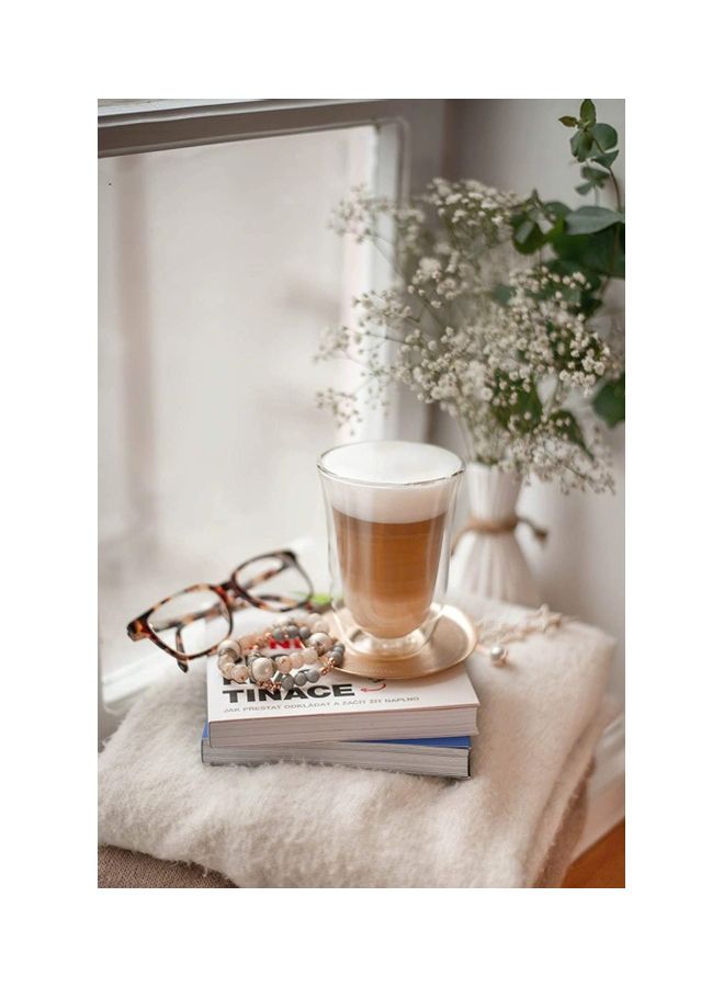 شو وو مجموعة مجات قهوة بجدار مزدوج من قطعتين شفاف 60مم - Image 3