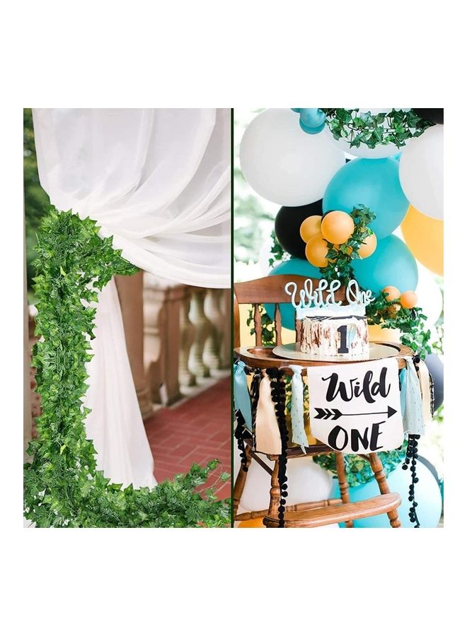 XiuWoo 12-Piece Artificial Hanging Ivy Leaves multicolour 230cm  - Image 3
