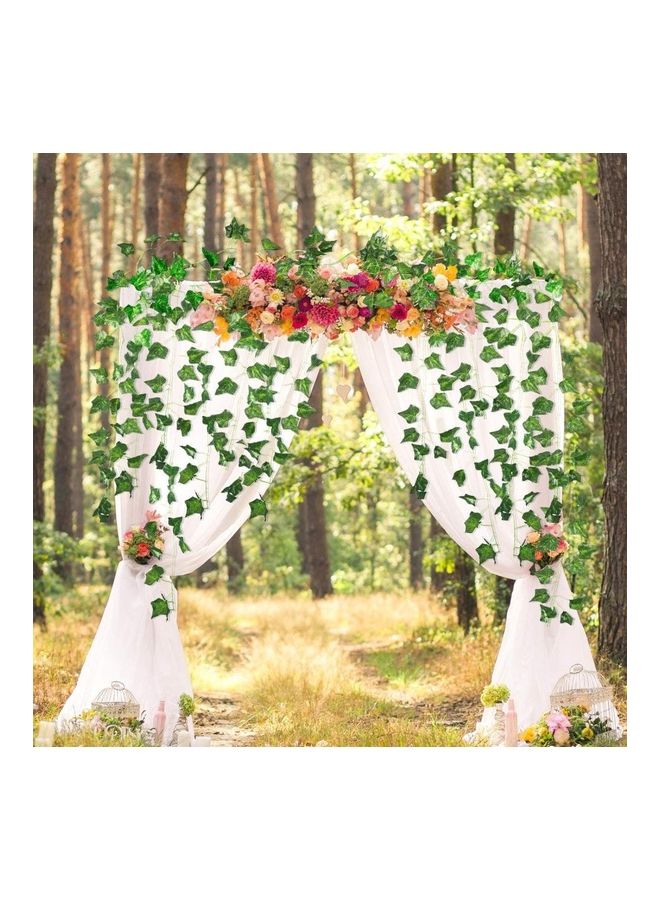 XiuWoo 12-Piece Artificial Hanging Ivy Leaves multicolour 230cm  - Image 4