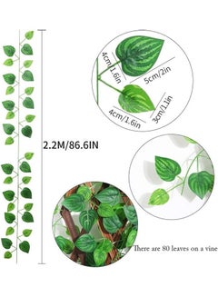 XiuWoo 12-Piece Artificial Hanging Ivy Leaves multicolour 230cm  - Image 3