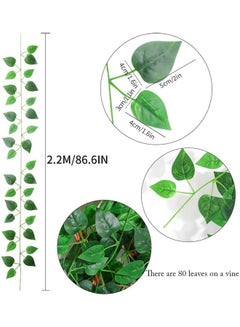 XiuWoo 12-Piece Artificial Hanging Ivy Leaves multicolour 230cm  - Image 4