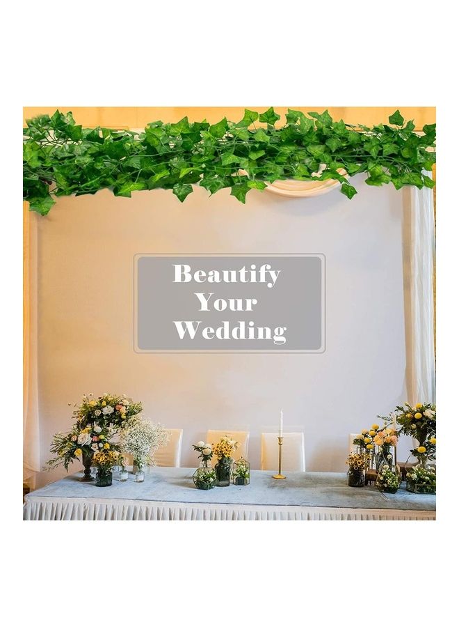 XiuWoo 12-Piece Artificial Hanging Ivy Leaves multicolour 230cm  - Image 5