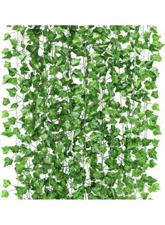 XiuWoo 12-Piece Artificial Hanging Ivy Leaves multicolour 230cm  - Image 1