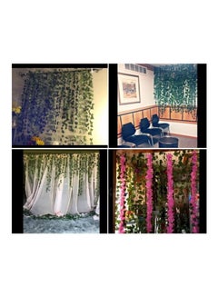 XiuWoo 12-Piece Artificial Hanging Ivy Leaves multicolour 230cm  - Image 4