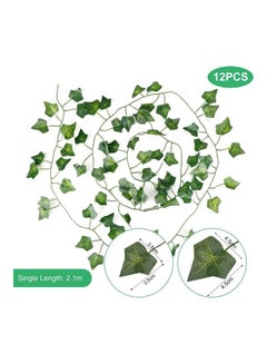 XiuWoo 12-Piece Artificial Hanging Ivy Leaves multicolour 230cm  - Image 2