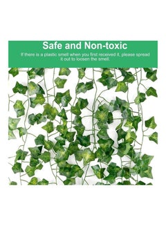 XiuWoo 12-Piece Artificial Hanging Ivy Leaves multicolour 230cm  - Image 5
