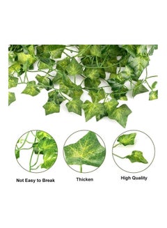 XiuWoo 12-Piece Artificial Hanging Ivy Leaves multicolour 230cm  - Image 3
