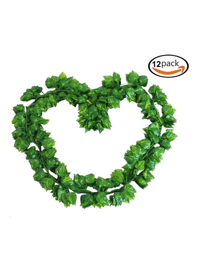 XiuWoo 12-Piece Artificial Hanging Ivy Leaves multicolour 230cm  - Image 3