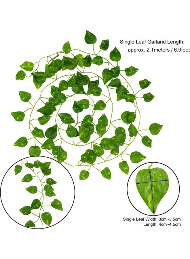 XiuWoo 12-Piece Artificial Hanging Ivy Leaves multicolour 230cm  - Image 4