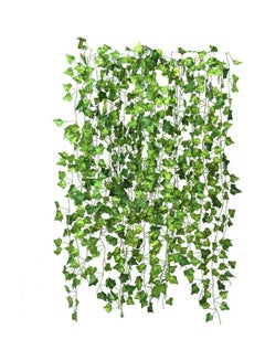 XiuWoo 12-Piece Artificial Hanging Ivy Leaves multicolour 230cm  - Image 1