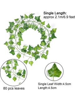 XiuWoo 12-Piece Artificial Hanging Ivy Leaves multicolour 230cm  - Image 3