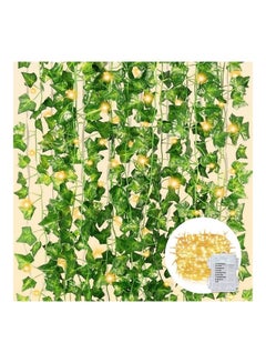 XiuWoo 12-Piece Artificial Hanging Ivy Leaves multicolour 230cm  - Image 1