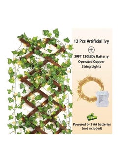 XiuWoo 12-Piece Artificial Hanging Ivy Leaves multicolour 230cm  - Image 2