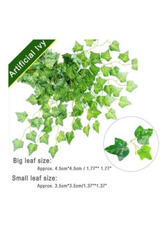 XiuWoo 12-Piece Artificial Hanging Ivy Leaves multicolour 230cm  - Image 2
