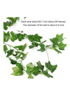 XiuWoo 12-Piece Artificial Hanging Ivy Leaves multicolour 230cm  - Image 2