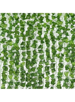 XiuWoo 12-Piece Artificial Hanging Ivy Leaves multicolour 230cm  - Image 1