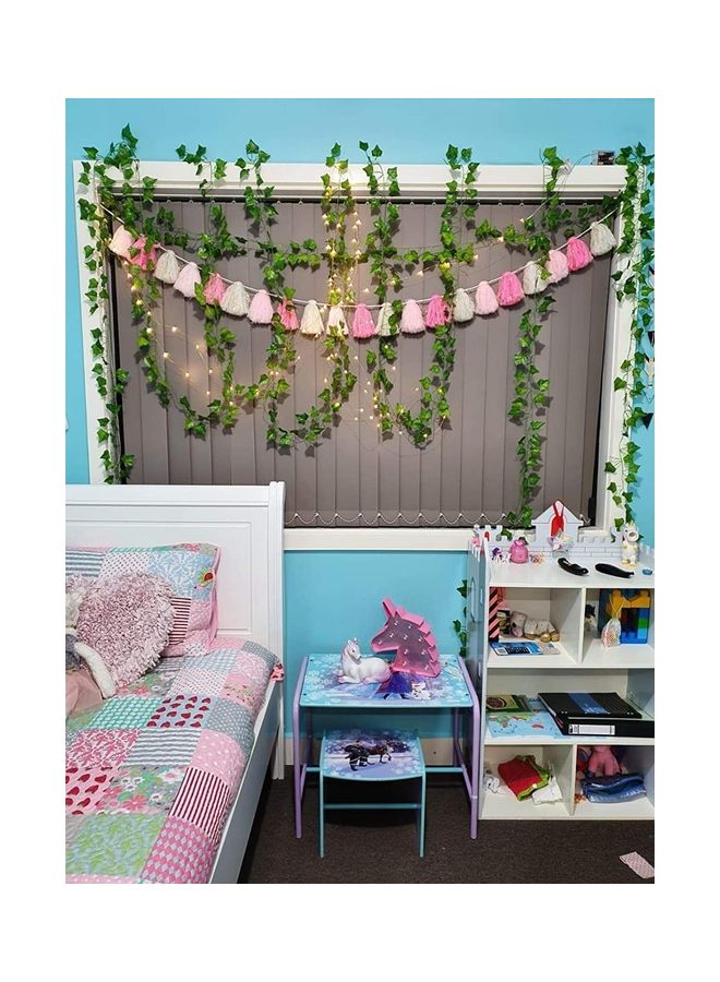 XiuWoo 12-Piece Artificial Hanging Ivy Leaves multicolour 230cm  - Image 2
