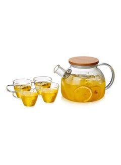 XiuWoo Heat Resistant Glass Teapot Set Clear 1000ml  - Image 1